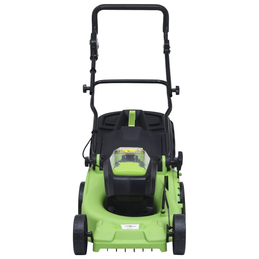 Cordless Lawn Mower with two 20V 2000 mAh Li-Ion battery packs