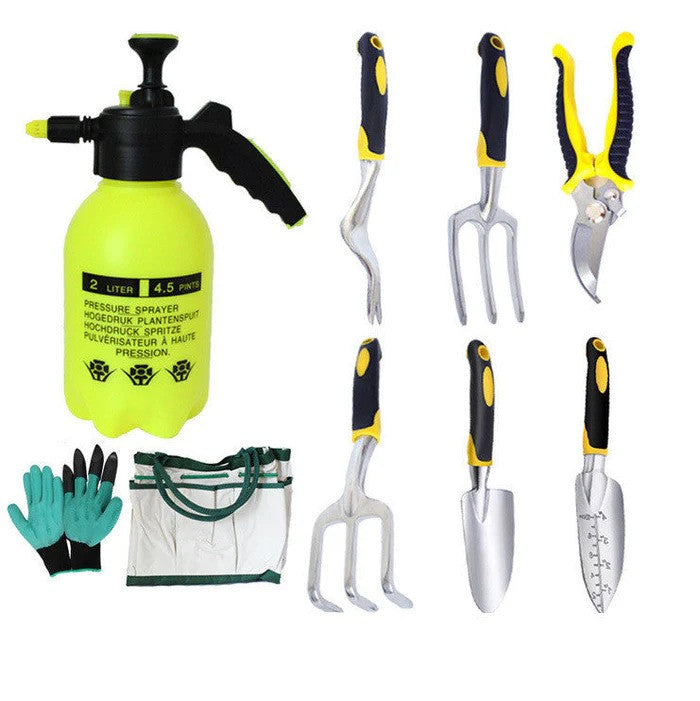 LMcenter's Garden Planting Tools Family Set 3-Piece Aluminum Alloy Shovel and Potting Tool Kit