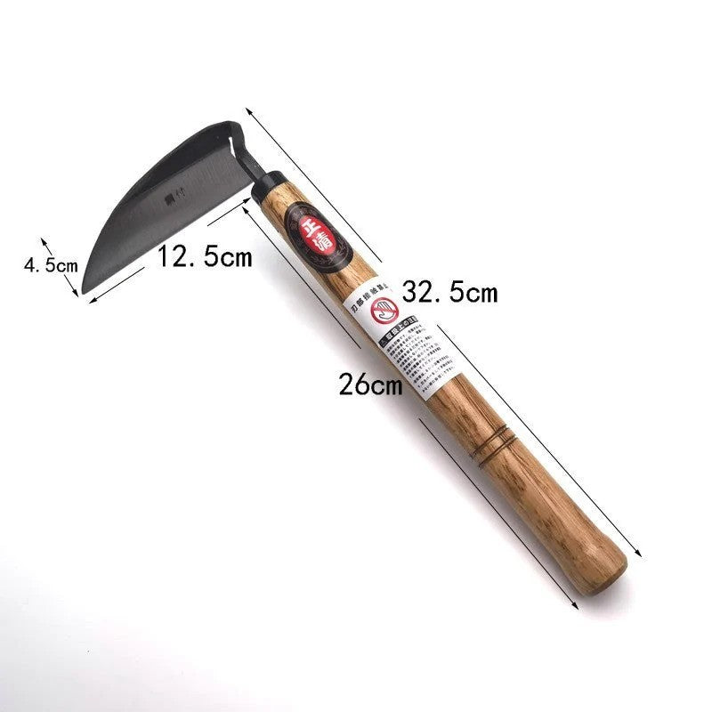 LMcenter's Composite Steel Bent Handlebar Sickle Steel Elbow Hoe Hand Weeding Sickle Gardening Weeding Farm Tools