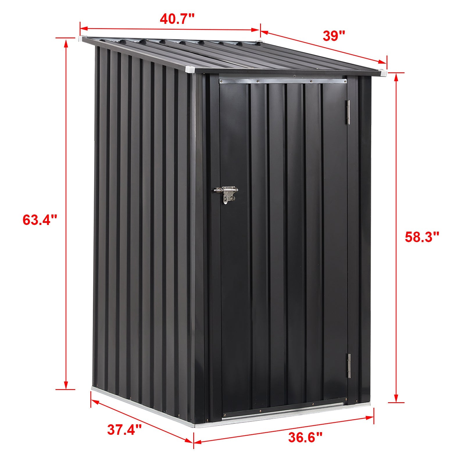 Metal Firewood Storage Shed - Decindoor