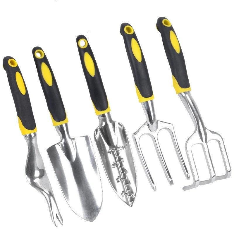 LMcenter's Garden Planting Tools Family Set 3-Piece Aluminum Alloy Shovel and Potting Tool Kit