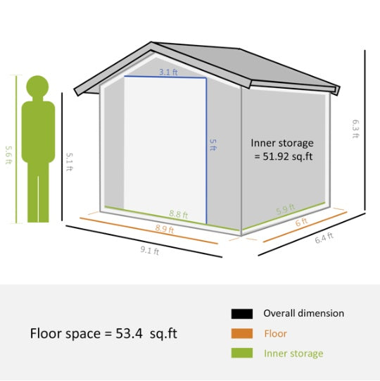 Outdoor Garden Storage Shed Tool House