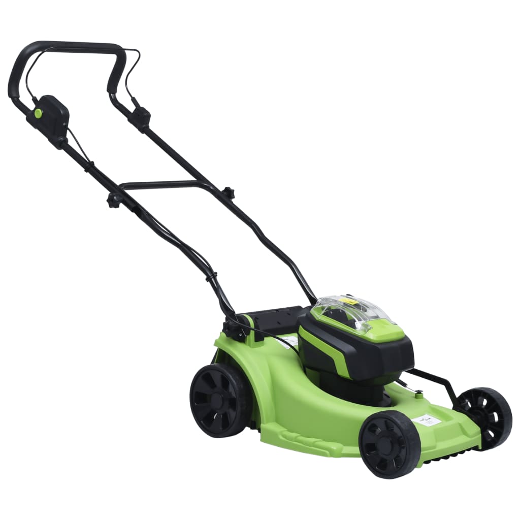 Cordless Lawn Mower with two 20V 2000 mAh Li-Ion battery packs